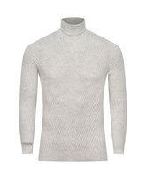 Ecru Textured Turtleneck